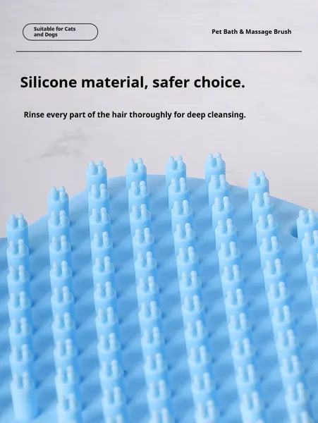 Pet Bath Comb Brush Soothing Massage Rubber